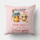 Personalized Cartoon Food Valentine Love Pillow クッション (正面)