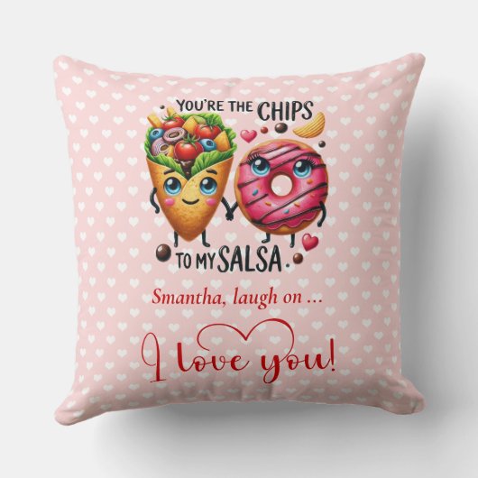 Personalized Cartoon Fruit Funny Valentine Pillow クッション (裏面)