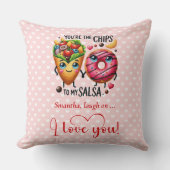 Personalized Cartoon Fruit Funny Valentine Pillow クッション (正面)