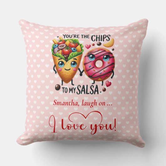Personalized Cartoon Fruit Funny Valentine Pillow クッション (正面)