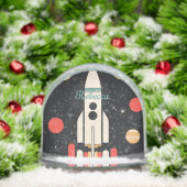 Personalized Cartoon Space Rocket (クリスマス)