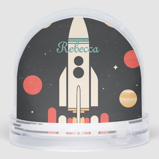 Personalized Cartoon Space Rocket (裏面)