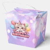 Personalized Cat Birthday for Kids Party フェイバーボックス (裏面)