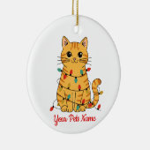 Personalized Cat Christmas Ornament セラミックオーナメント (右)