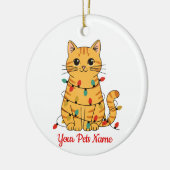 Personalized Cat Christmas Ornament セラミックオーナメント (左)