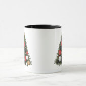 Personalized Cat & Christmas Tree Coffee Mug マグカップ (中央)
