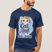 Personalized Cat Dad Shirt Custom Cat Dad Gift  Tシャツ (正面)
