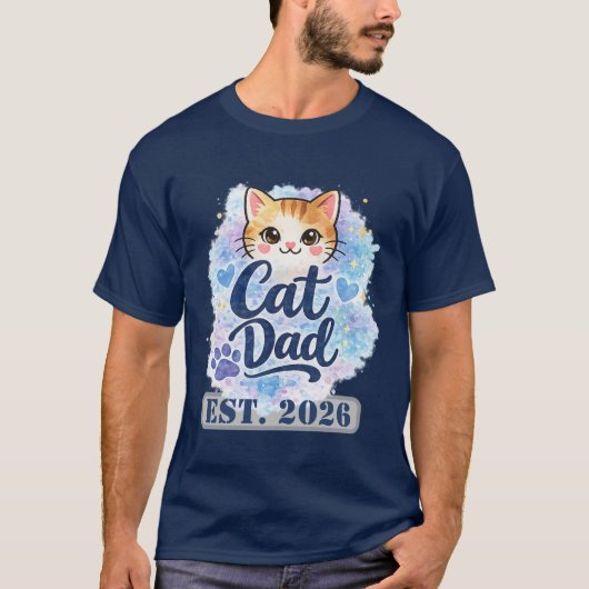Personalized Cat Dad Shirt Custom Cat Dad Gift  Tシャツ (正面)