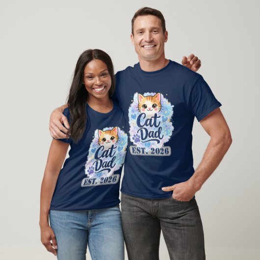 Personalized Cat Dad Shirt Custom Cat Dad Gift  Tシャツ (ユニセックス)