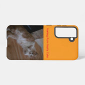 Personalized Cat Galaxy Case – Orange, Cute Quote Samsung Galaxyケース (裏面横)