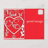 Personalized Cat Gifts for Valentines Day Love シーズンポストカード (裏面)
