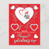 Personalized Cat Gifts for Valentines Day Love シーズンポストカード (正面)