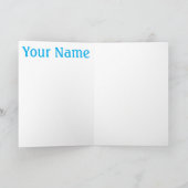 Personalized Cat Greeting Card for Book Lovers カード (内部)