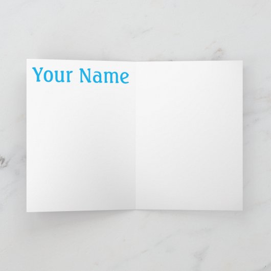 Personalized Cat Greeting Card for Book Lovers カード (内部)