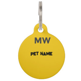 Personalized Cat ID Tag with MW Monogram | Safe an ペット　ネームタグ