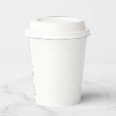 Personalized Cat Line Art 8oz Paper Cup with Lid 紙コップ (左)