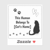 Personalized Cat Lover Laptop Sticker シール (シート)