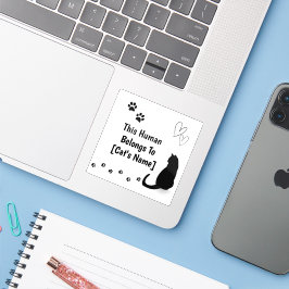 Personalized Cat Lover Laptop Sticker シール