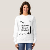 Personalized Cat Lover Sweatshirt スウェットシャツ (正面フル)
