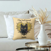 Personalized Cat Lover Throw Pillow クッション