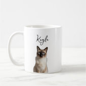Personalized cat mom mug, cat photography コーヒーマグカップ (左)