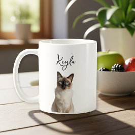 Personalized cat mom mug, cat photography コーヒーマグカップ