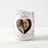 Personalized Cat Mom Mug | Custom Photo and Name コーヒーマグカップ (中央)