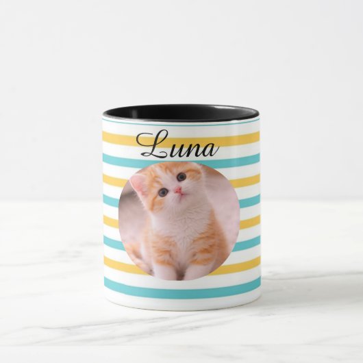 Personalized Cat Name Mug Funny Gift for Cat Lover マグカップ (中央)
