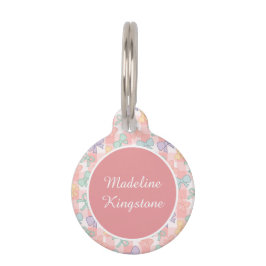Personalized Cat Name Tag Pastel Bows Cute ペット　ネームタグ