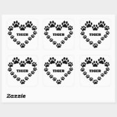 Personalized Cat Paw Print Square Shape Sticker スクエアシール (シート)