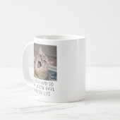 Personalized Cat Photo Custom Caption Funny Pet コーヒーマグカップ (正面左)