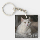 Personalized Cat Photo Keepsake キーホルダー (正面)