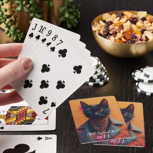 Personalized Cat Photo Playing Cards | Custom Pet  トランプ (インサイチュ)