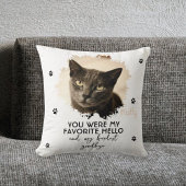 Personalized Cat Photo Throw Pillow クッション