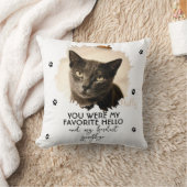 Personalized Cat Photo Throw Pillow クッション (ブランケット)