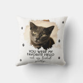 Personalized Cat Photo Throw Pillow クッション (裏面)