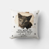 Personalized Cat Photo Throw Pillow クッション (正面)
