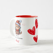 Personalized Cat Themed Christmas Mug ツートーンマグカップ (正面左)