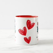 Personalized Cat Themed Christmas Mug ツートーンマグカップ (中央)