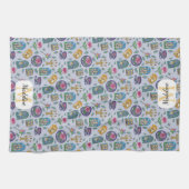 Personalized Cats Beauty and the Beast Book Girl キッチンタオル (横)