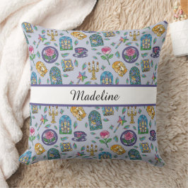 Personalized Cats Beauty and the Beast Book Girl クッション