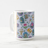 Personalized Cats Beauty and the Beast Book Girl コーヒーマグカップ (正面左)