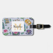 Personalized Cats Beauty and the Beast Book Girl ラゲッジタグ (正面横)