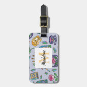 Personalized Cats Beauty and the Beast Book Girl ラゲッジタグ (正面縦)