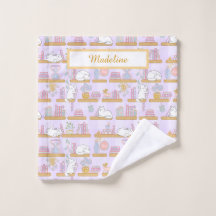 Personalized Cat's Library Bookish Pastel Purple