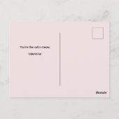 Personalized Cat's Meow Valentine's Day Postcard ポストカード (裏面)