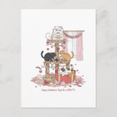 Personalized Cat's Meow Valentine's Day Postcard ポストカード (正面)