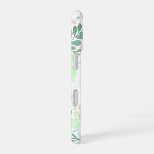 Personalized Cavalier - Mint Green Floral iPhone 16ケース (右側面)
