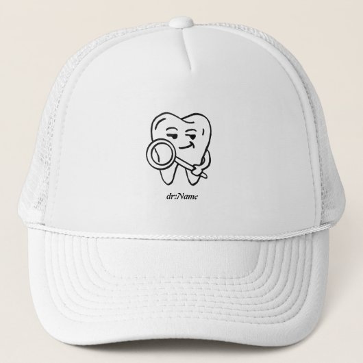 Personalized Cavity Explorer Funny Dentist & Hygie キャップ (正面)