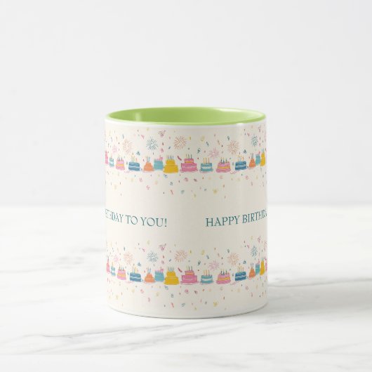 Personalized Celebration Mug – Cakes & Confetti マグカップ (中央)